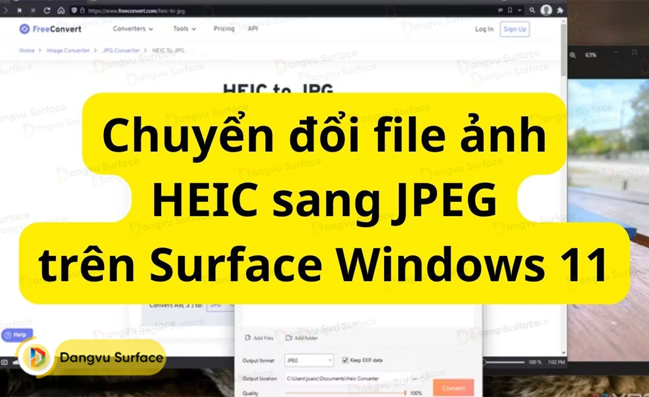 Cách chuyển file ảnh HEIC sang JPEG trên Surface Windows 11