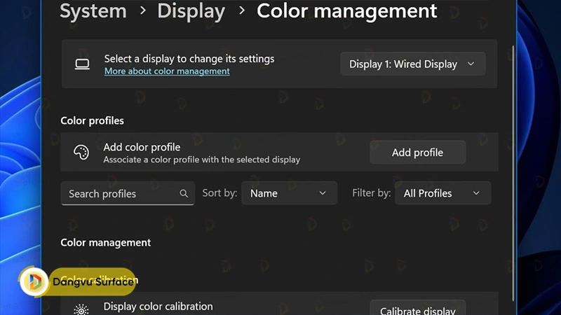Display Color Management mới