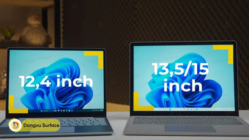 Laptop Go 3 có kích thước màn hình nhỏ hơn Laptop 5