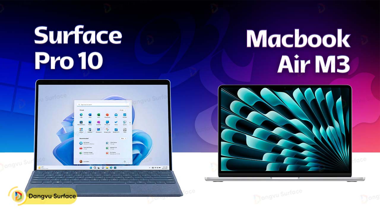 So Sánh Surface Pro 10 Vs Macbook Air M3