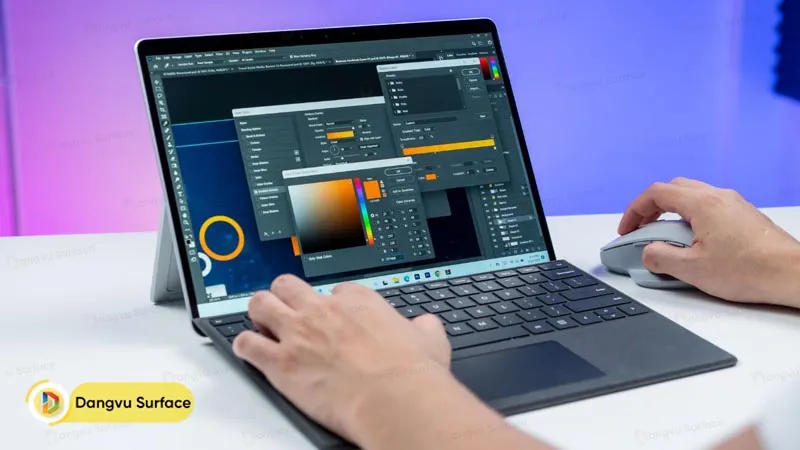 Adobe Photoshop trên Surface Pro 9 chạy mượt mà